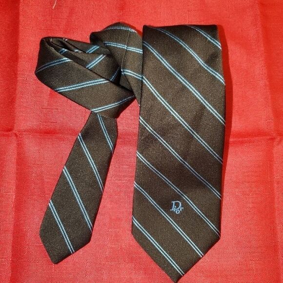 VINTAGE CHRISTIAN DIOR  Skinny neck Tie - Picture 3 of 9